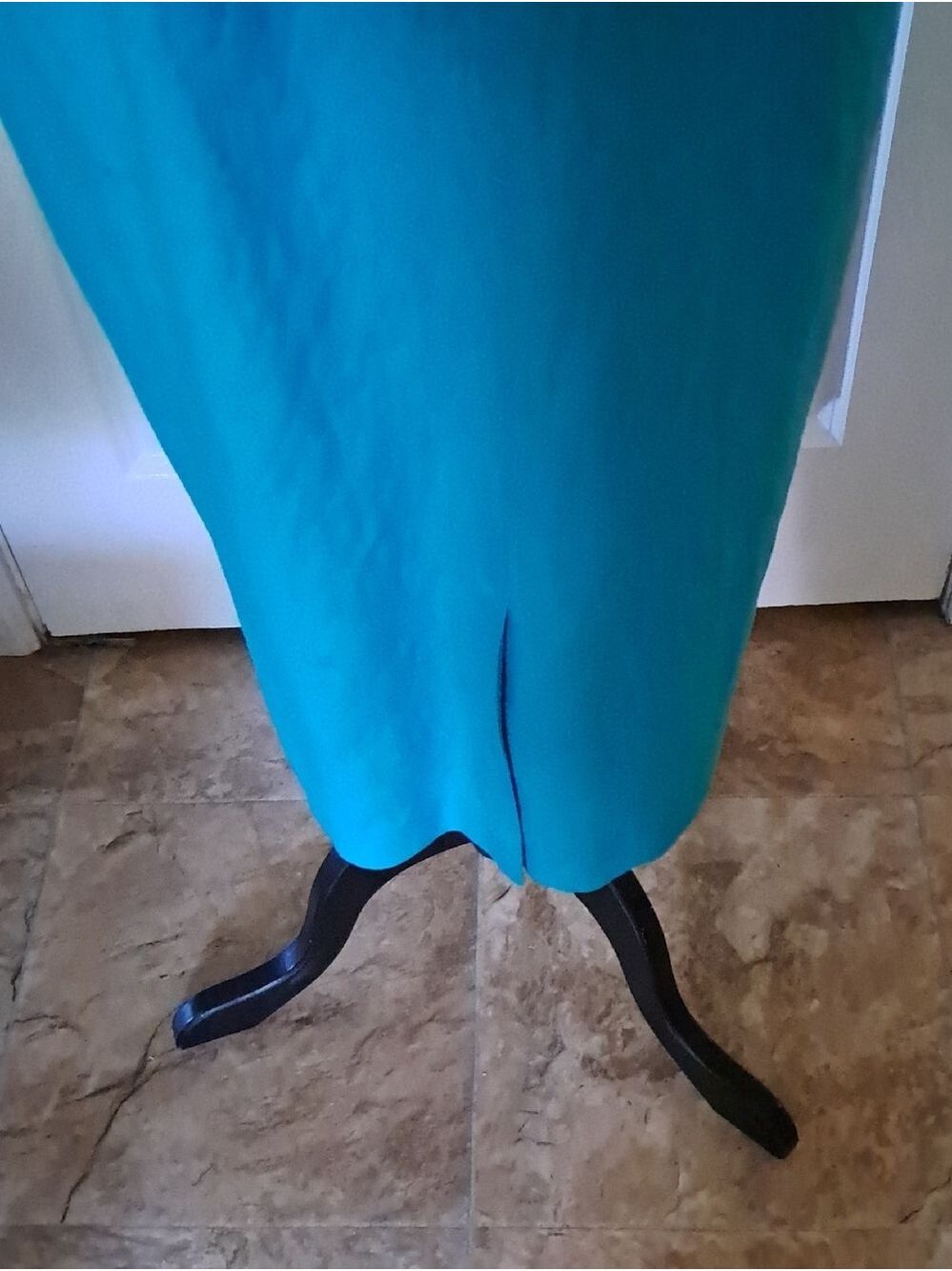 Positive Attitude Woman Vintage Turquoise Dress With Front Embroidery Size 16 - Picture 7 of 10